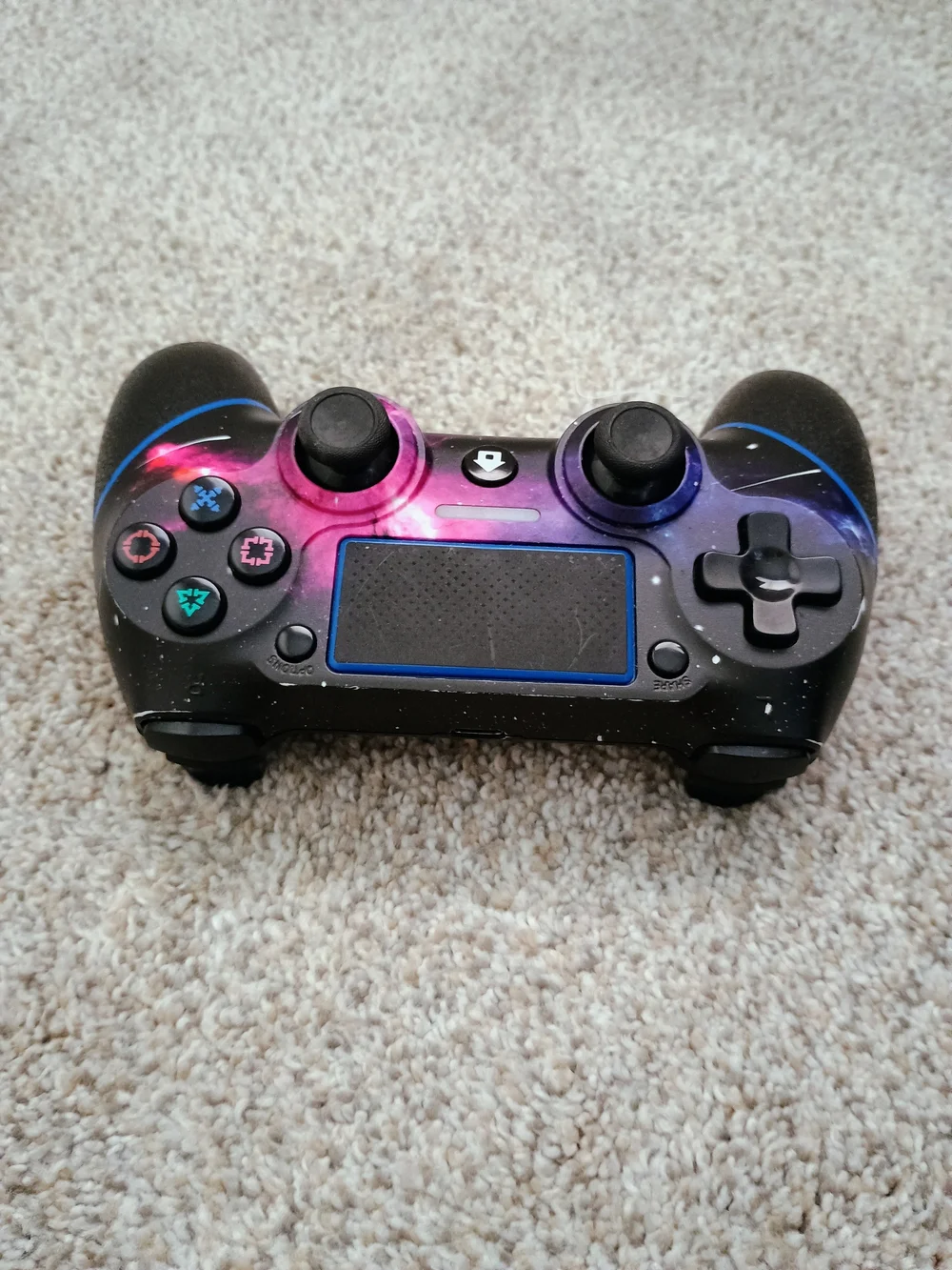AceGamer PS4 DualShock-Style Galaxy Wireless Controller - Black/Purple/Pink